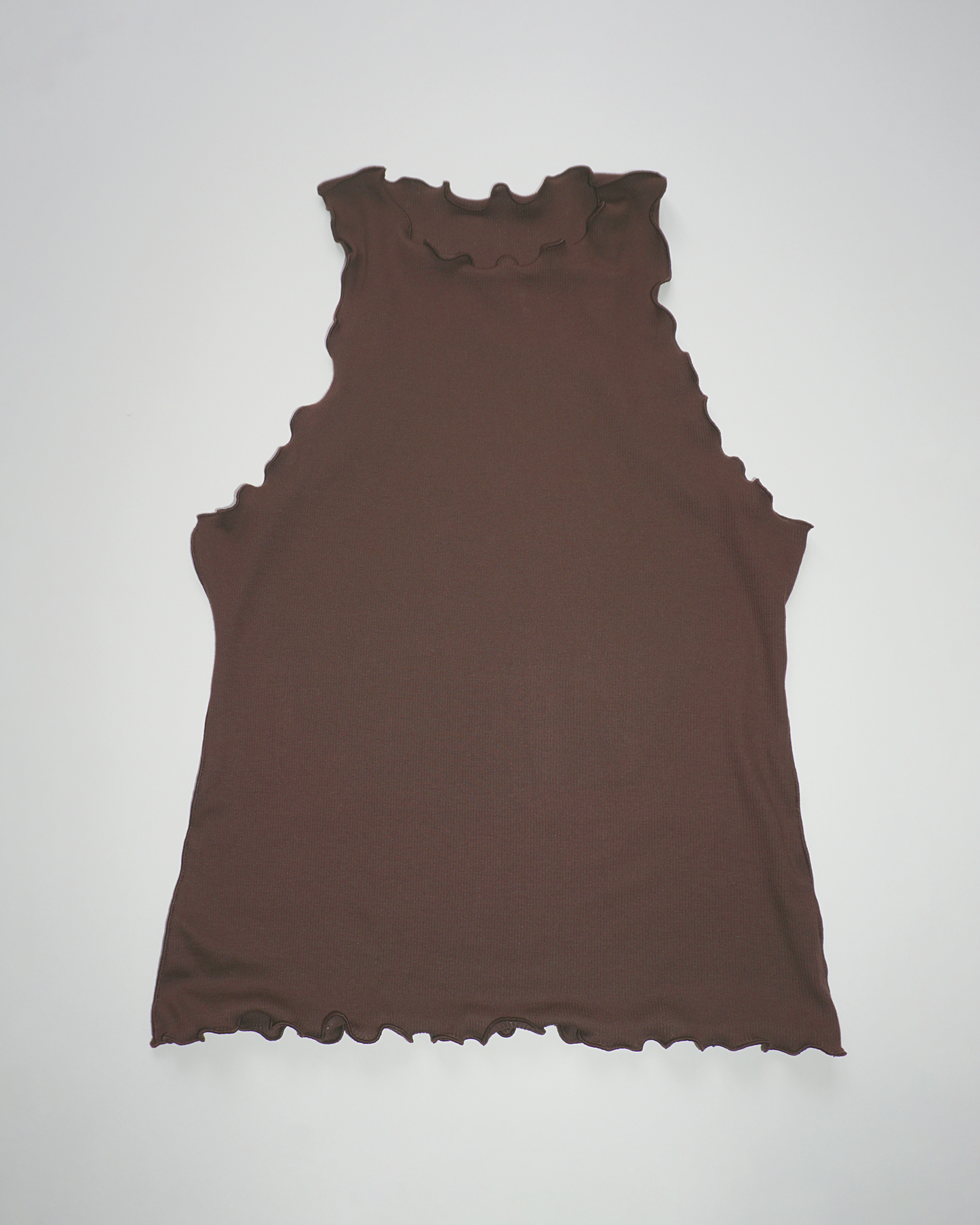 Jersey Crinkle Tank Top brown