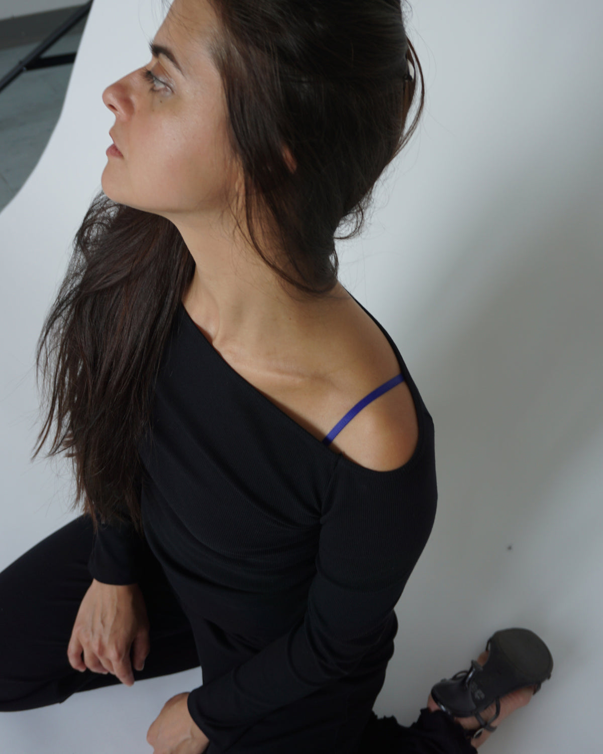 Longsleeve Shirt Off Shoulder black