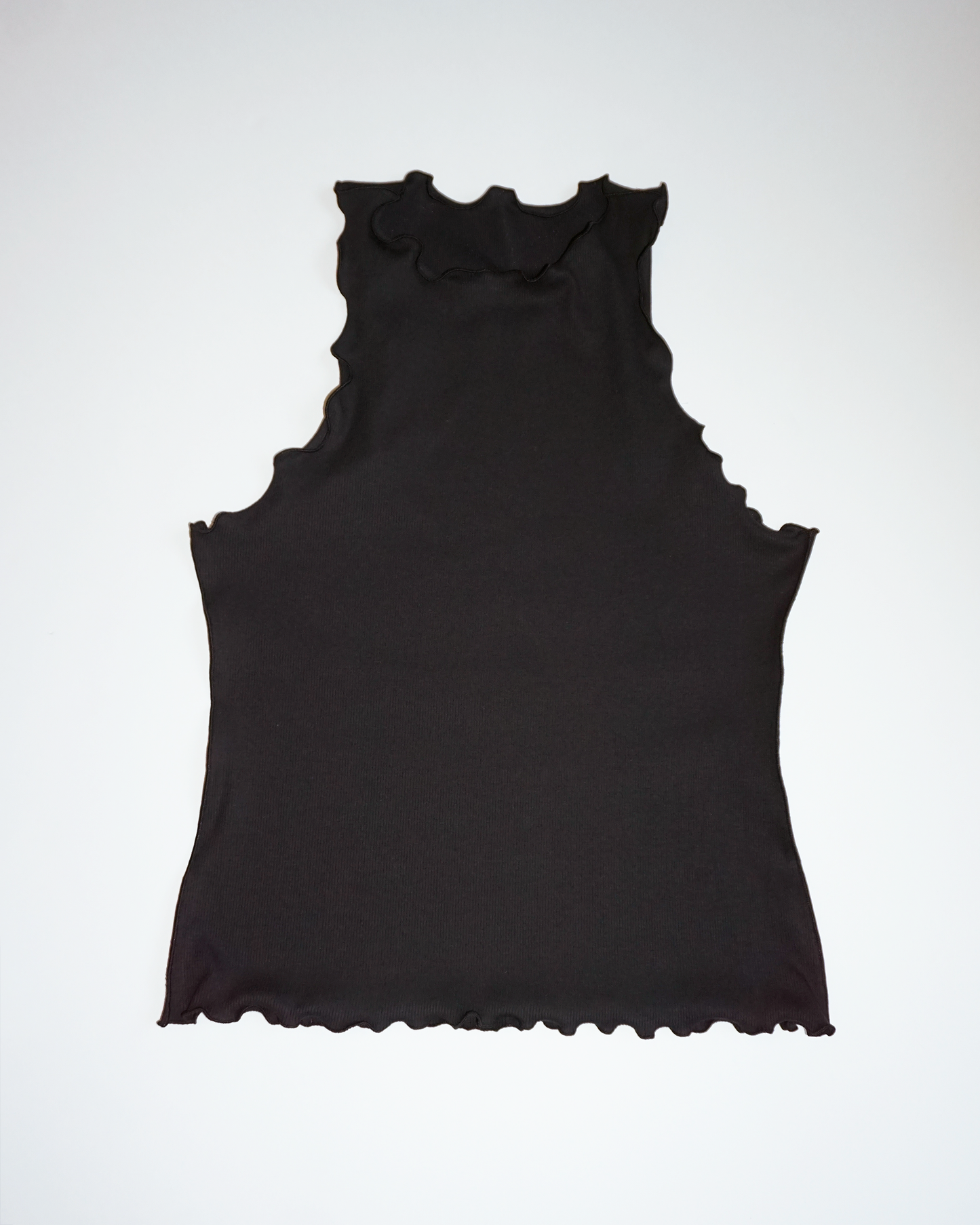 Jersey Crinkle Tank Top black