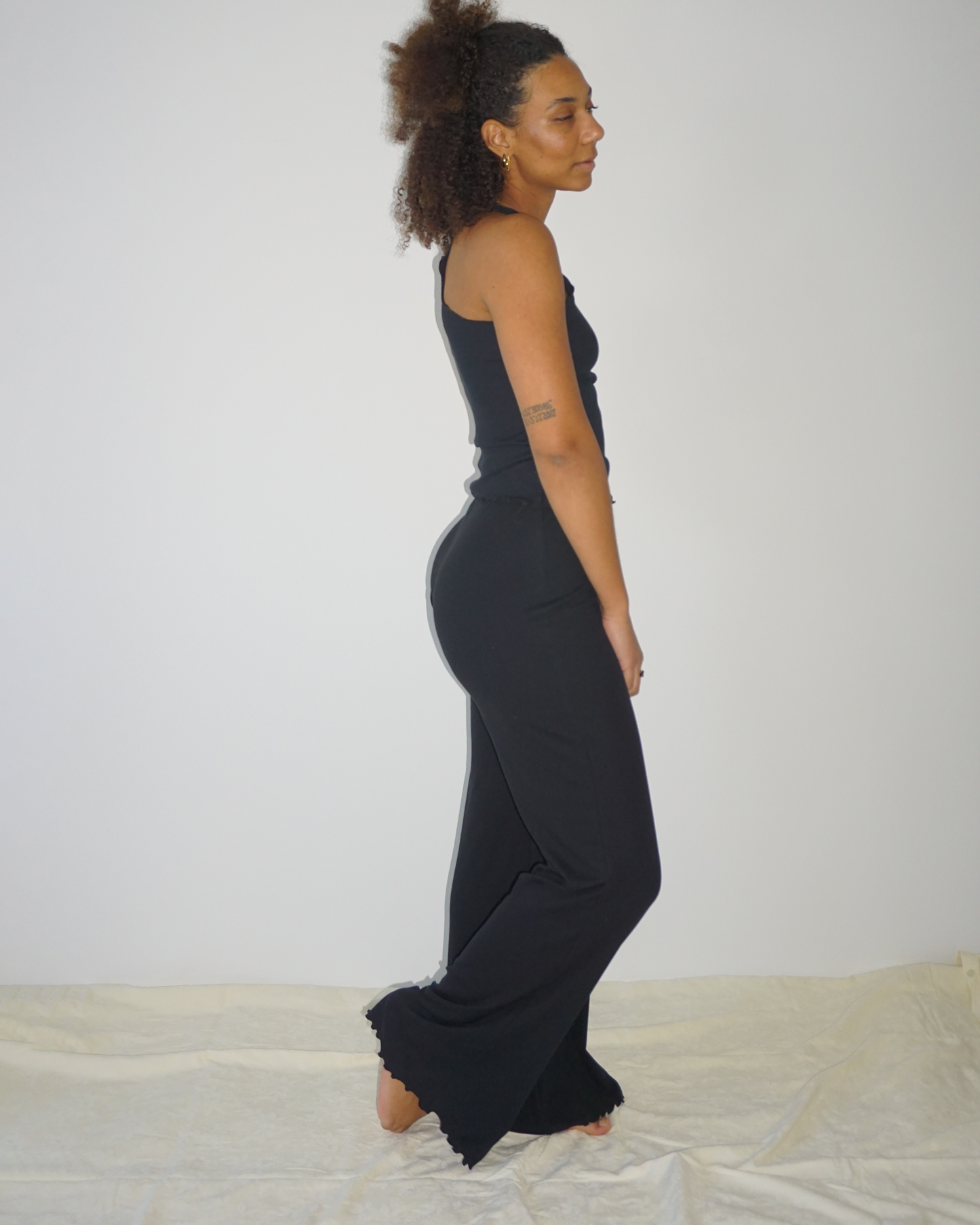 Loungewear Pants Flared Leg black