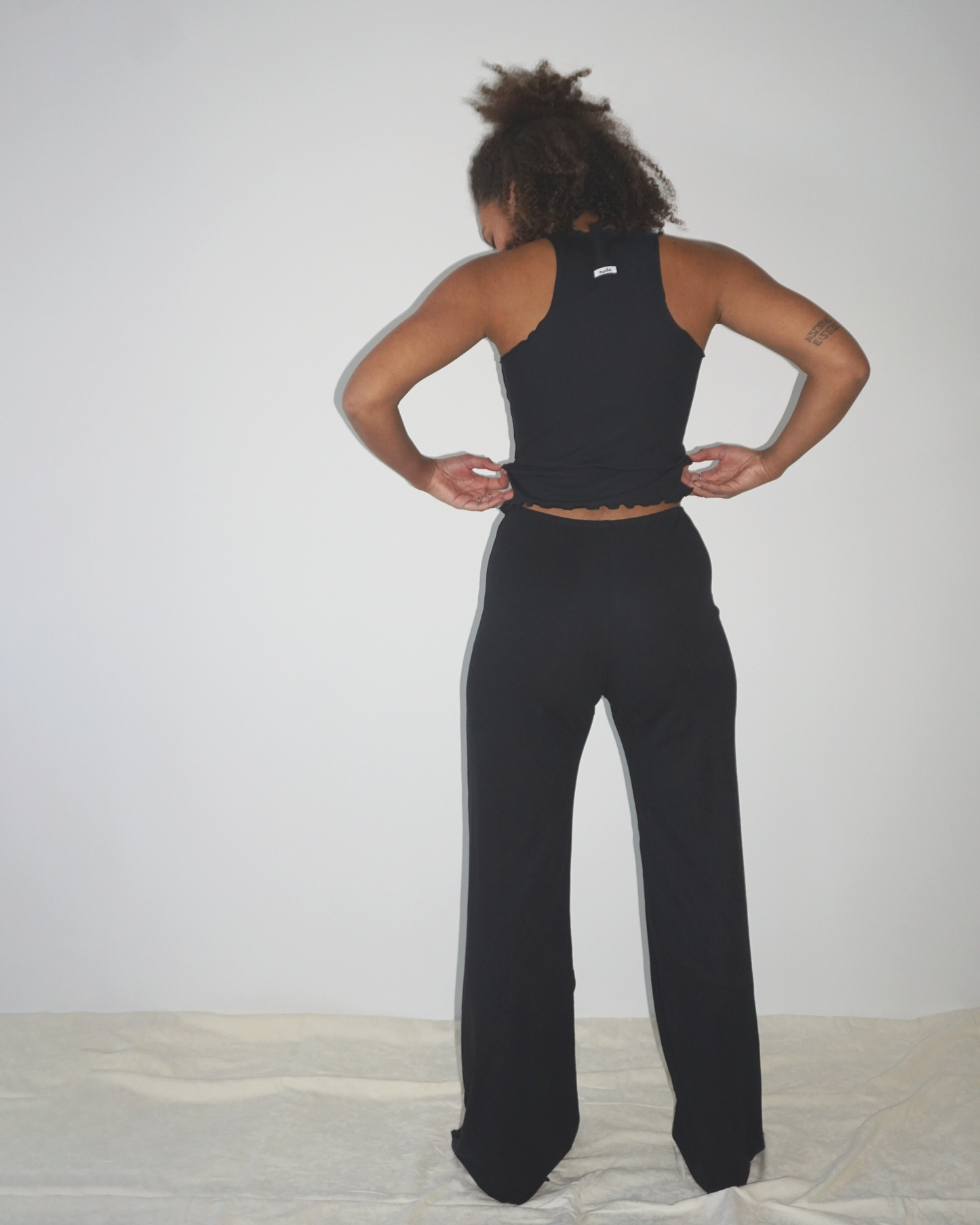 Loungewear Pants Flared Leg black