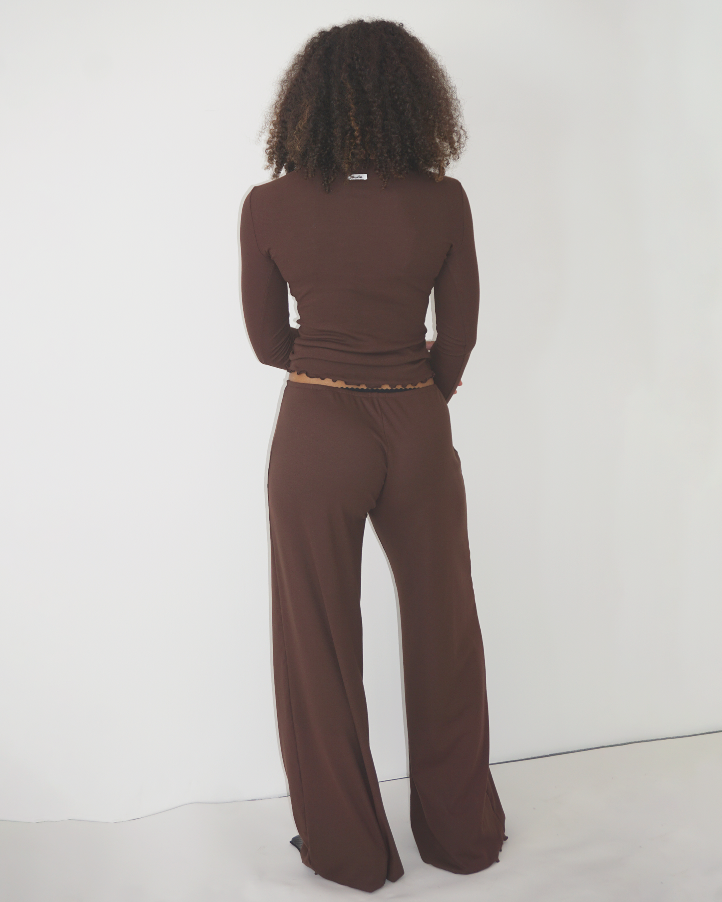 Loungewear Pants Wide Leg brown