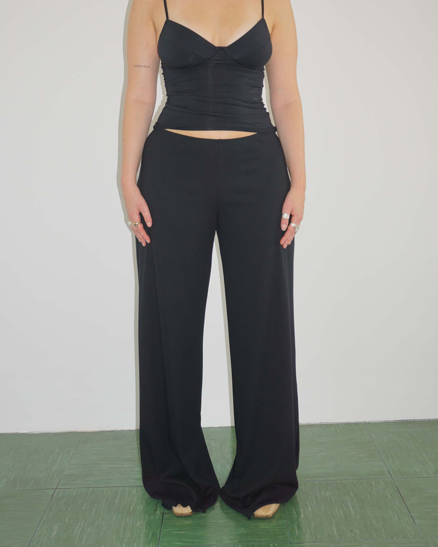Loungewear Pants Wide Leg black