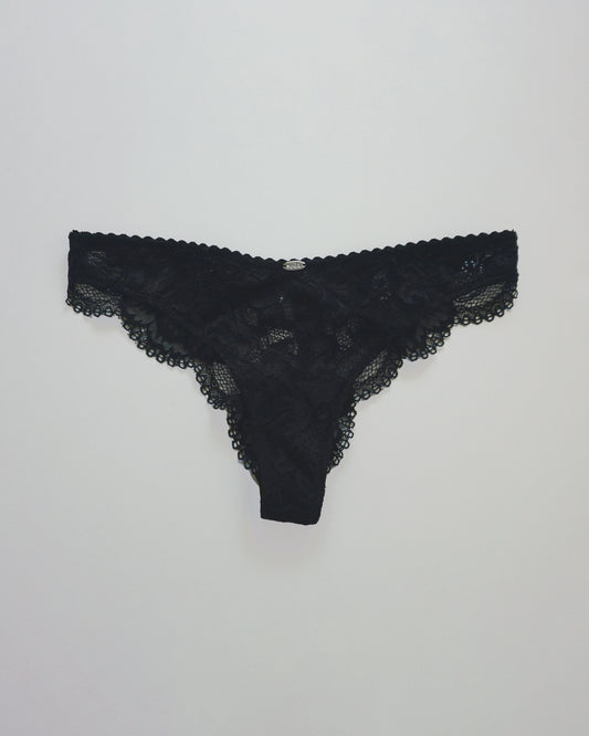 Italian Lace Brazilian Panty black