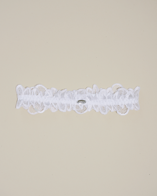 Wedding Garter swan white