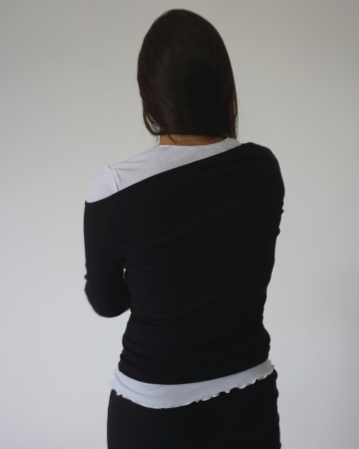 Longsleeve Shirt Off Shoulder black