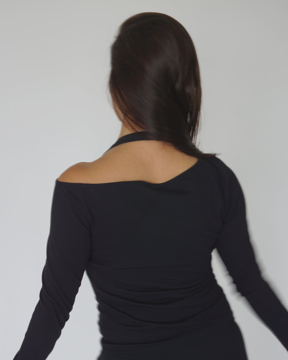 Longsleeve Shirt Off Shoulder black