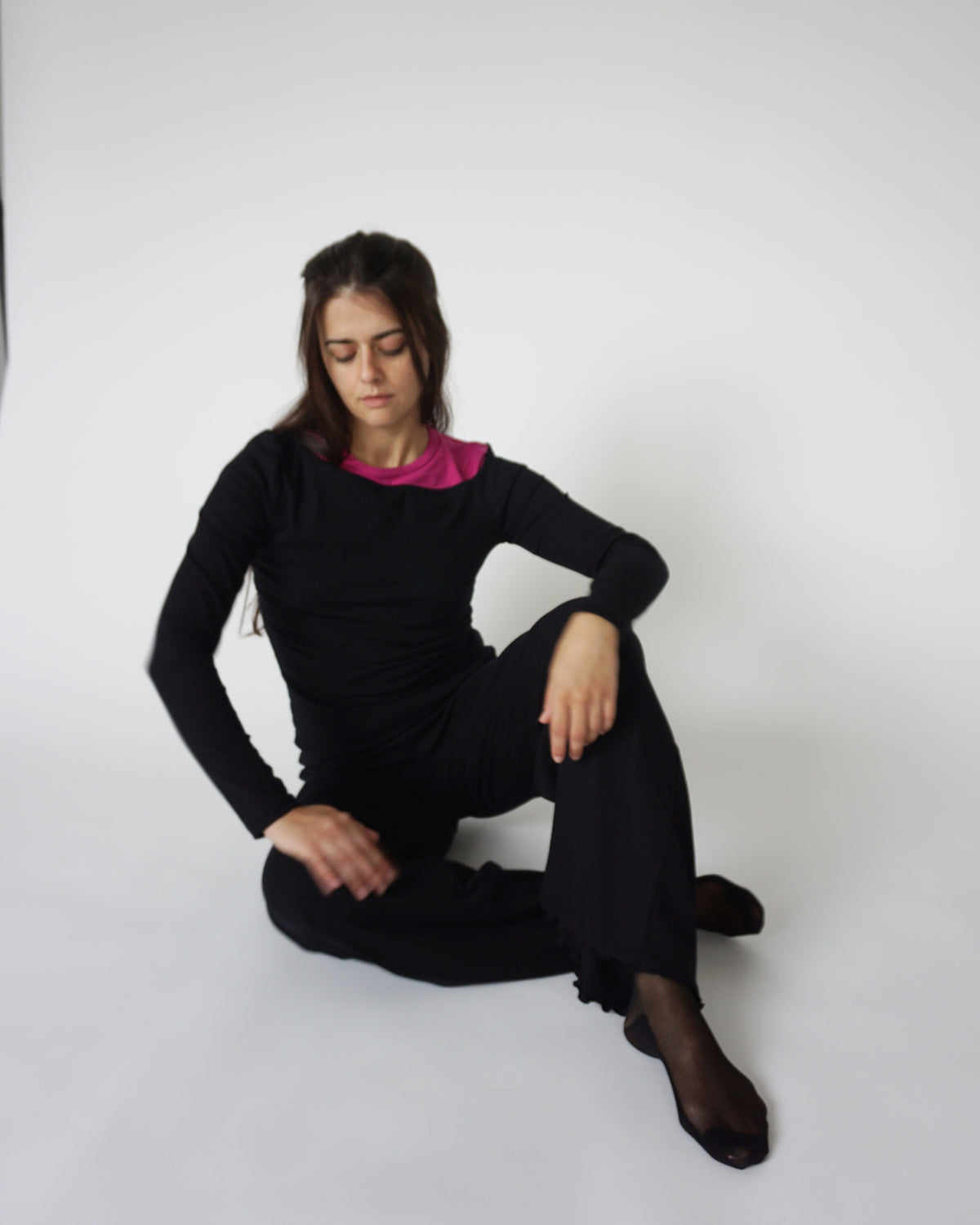 Longsleeve Shirt Off Shoulder black