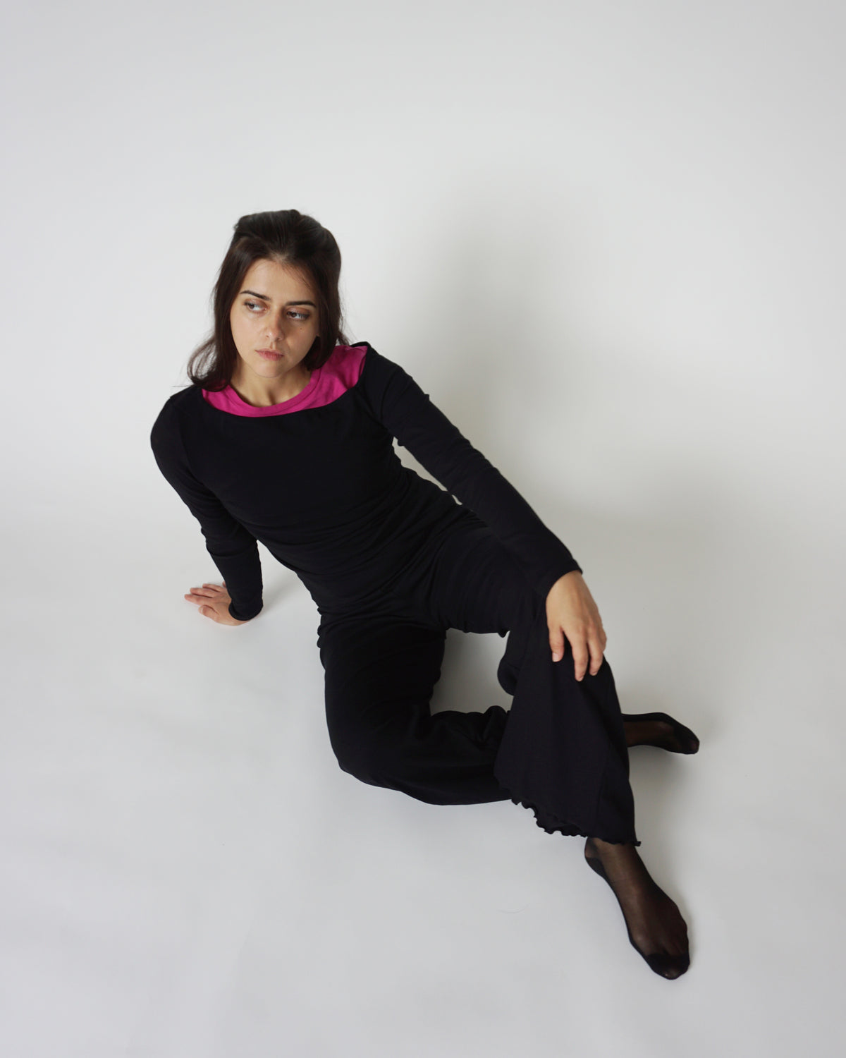 Longsleeve Shirt Off Shoulder black