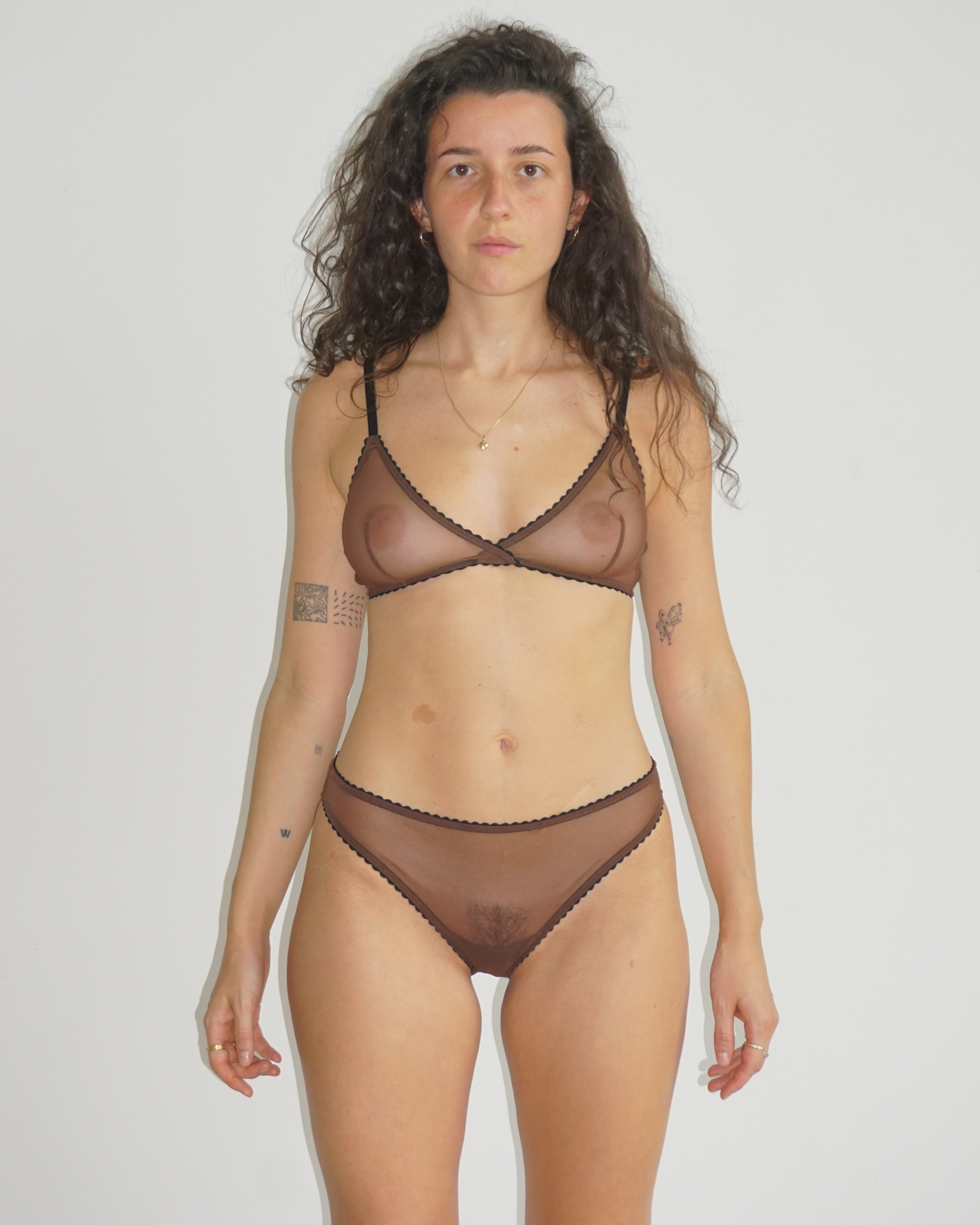 Mesh Basic Panty brown