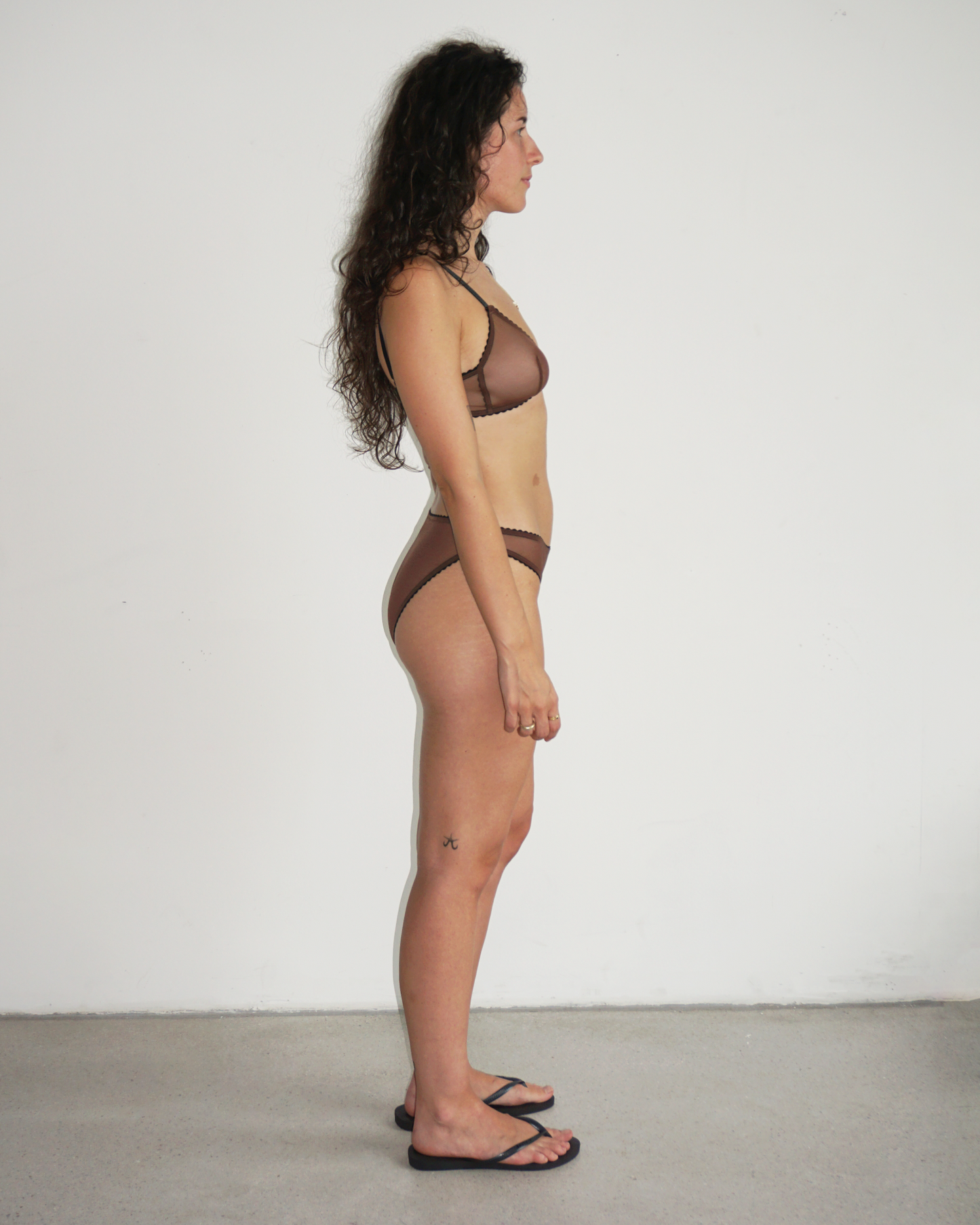 Mesh Basic Panty brown