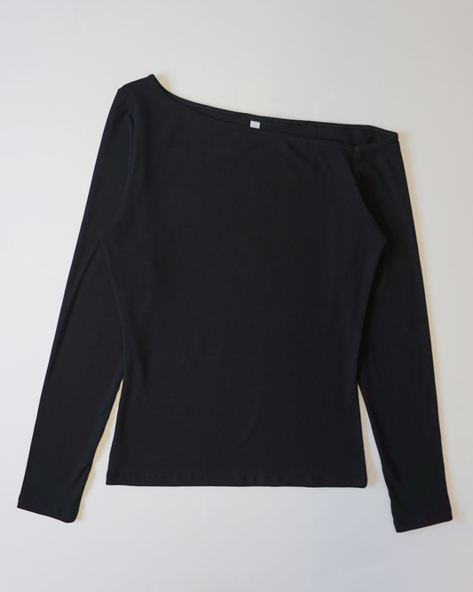 Longsleeve Shirt Off Shoulder black