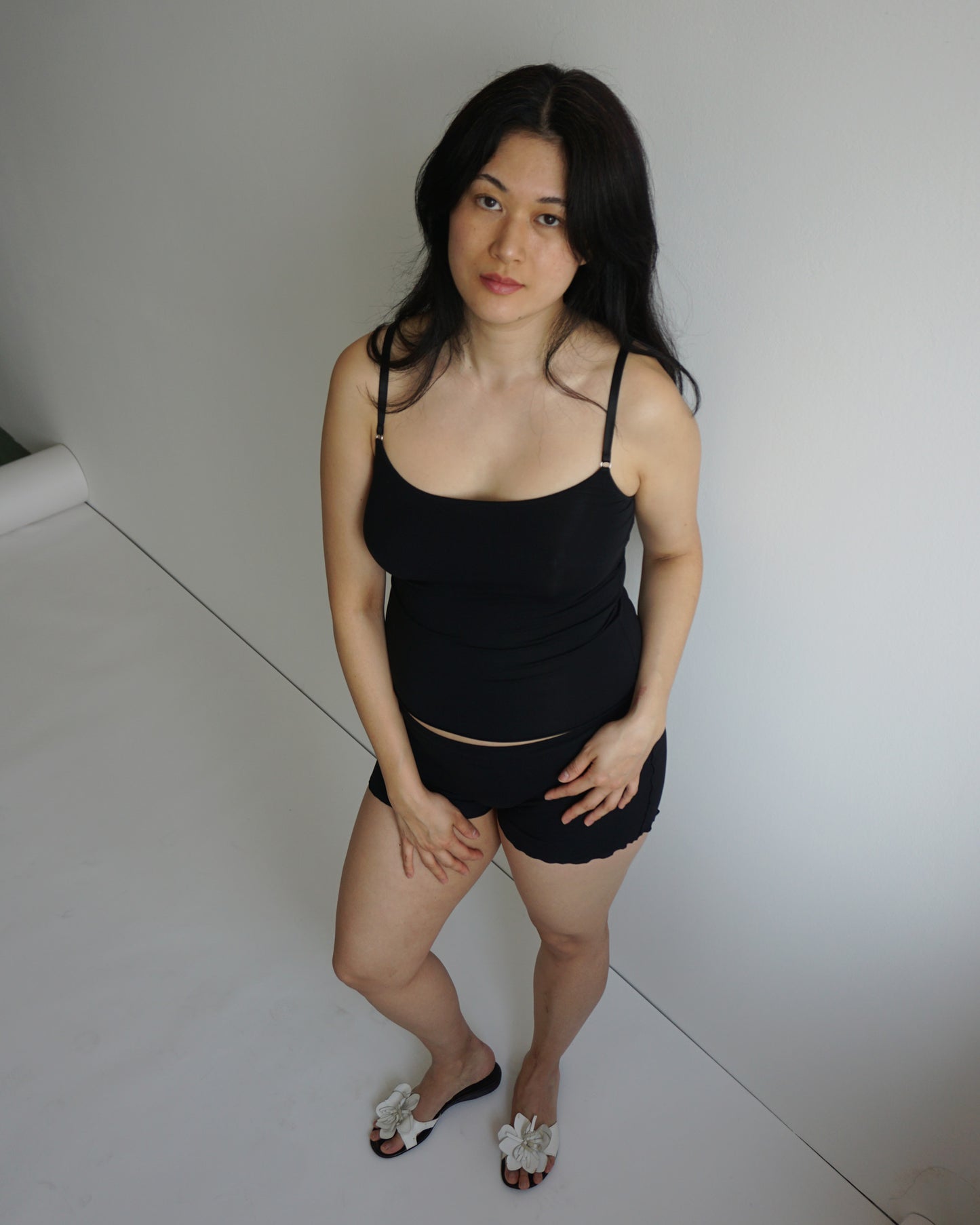 TENCEL™ Modal Spaghetti Top black
