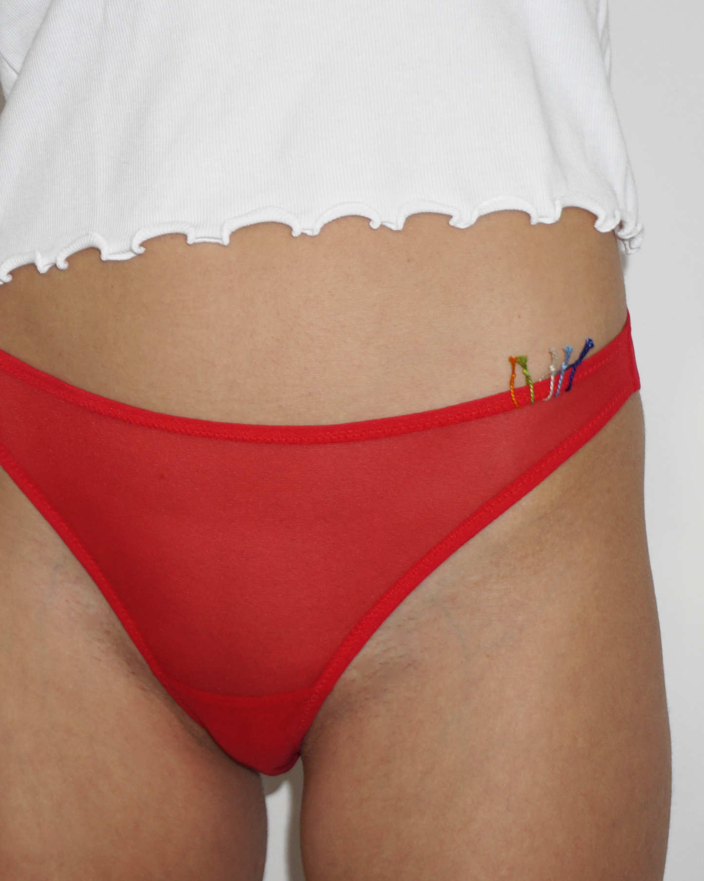 Mesh Basic Panty red