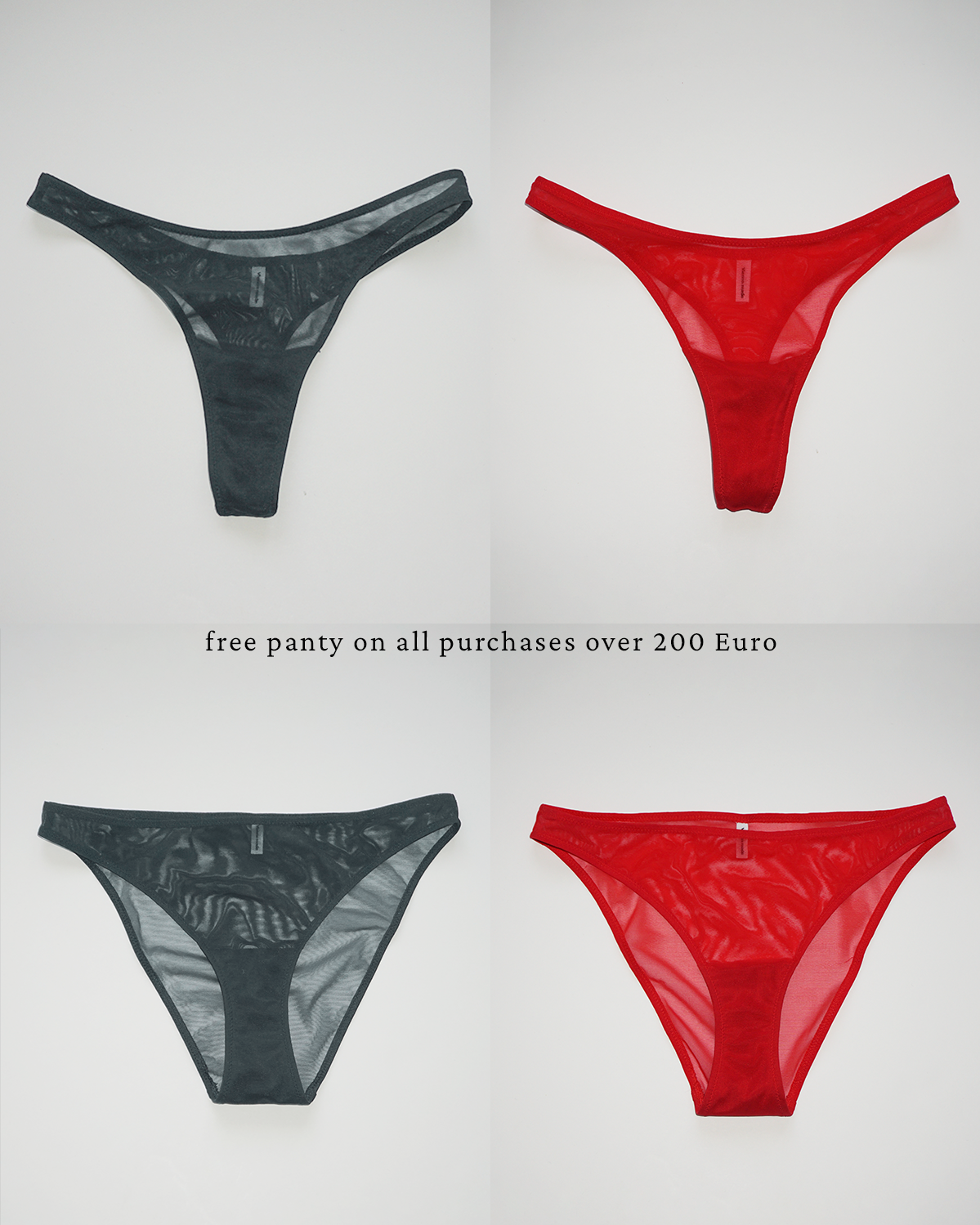 free Christmas Panty red/grey