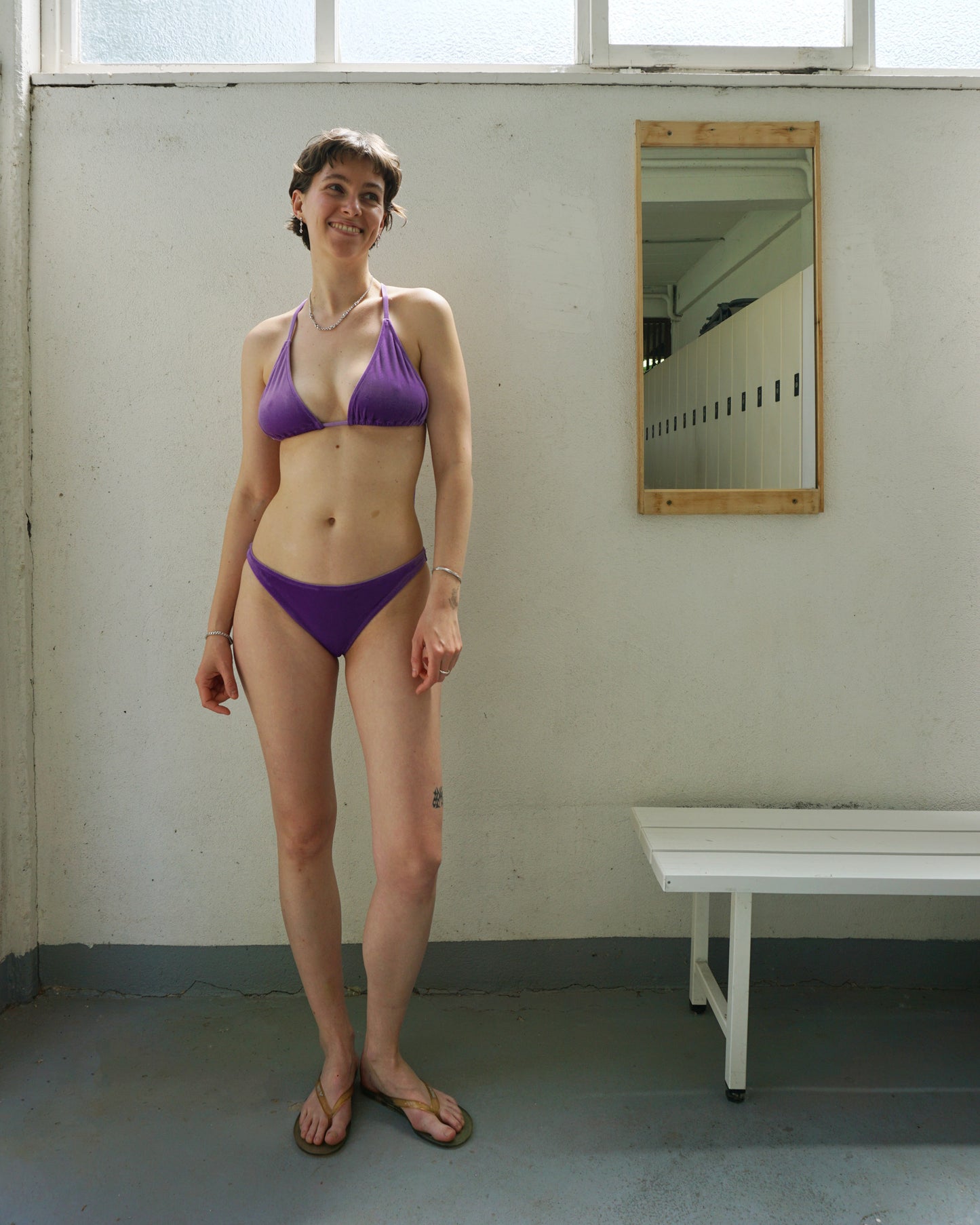 Swim Tagliatelle Triangle purple velvet