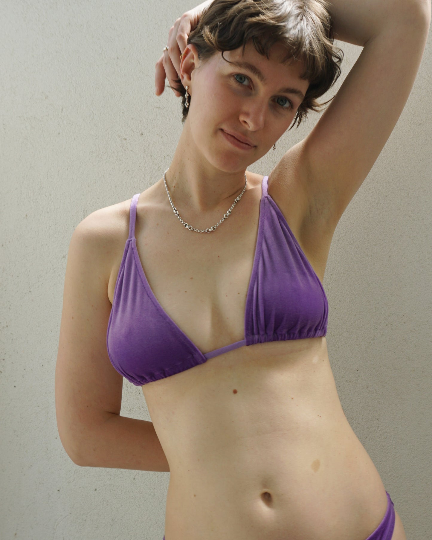 Swim Tagliatelle Triangle purple velvet