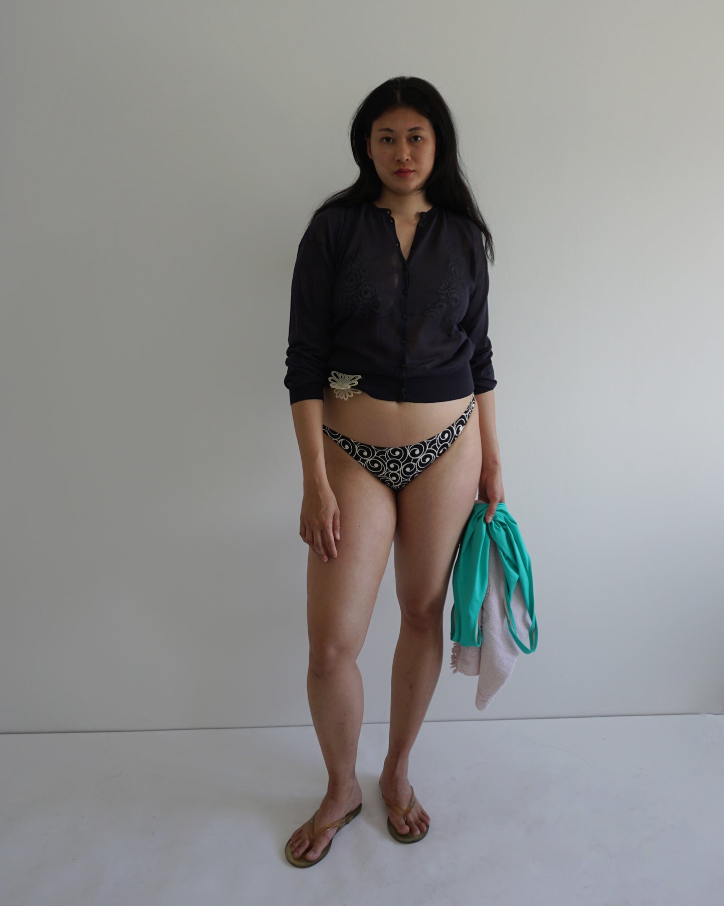 Swim Low Rise Panty black ornament
