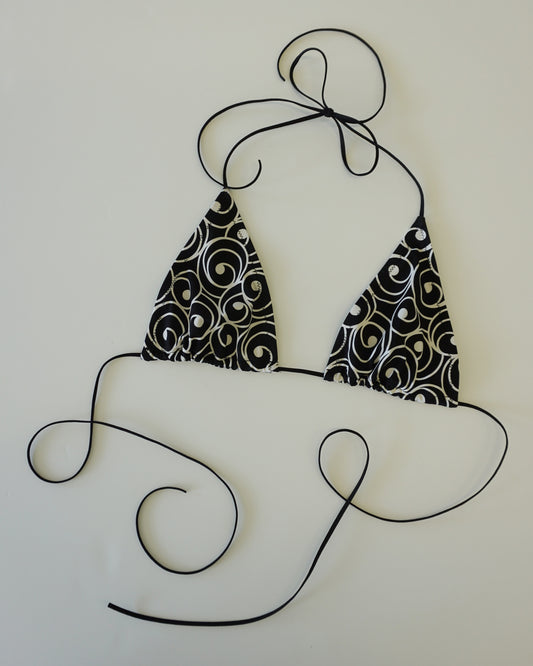 Swim Spaghetti Triangle black ornament