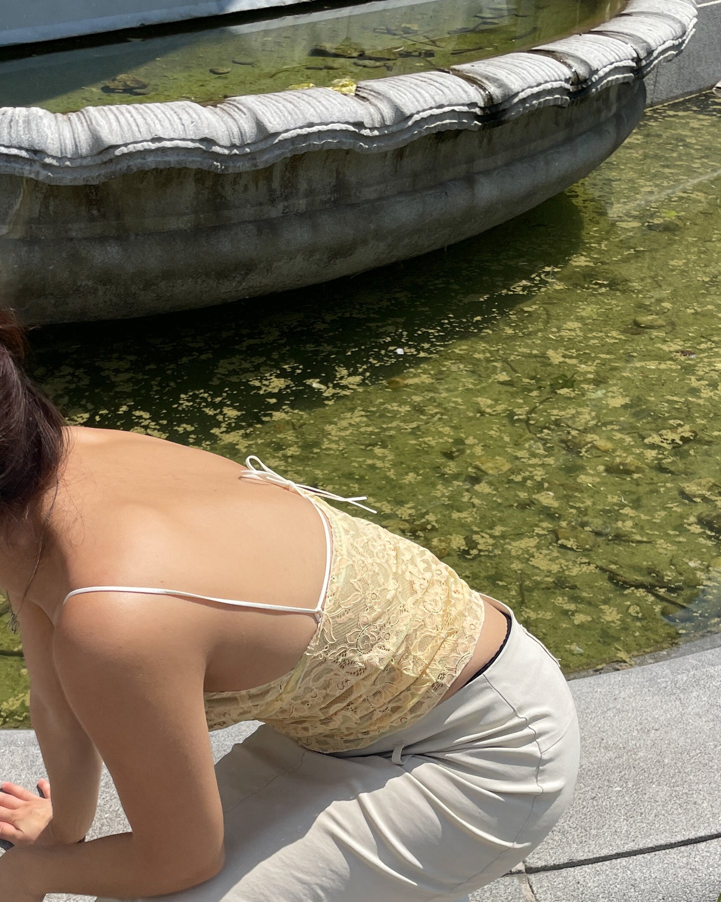 Summer Top butter and jam lace