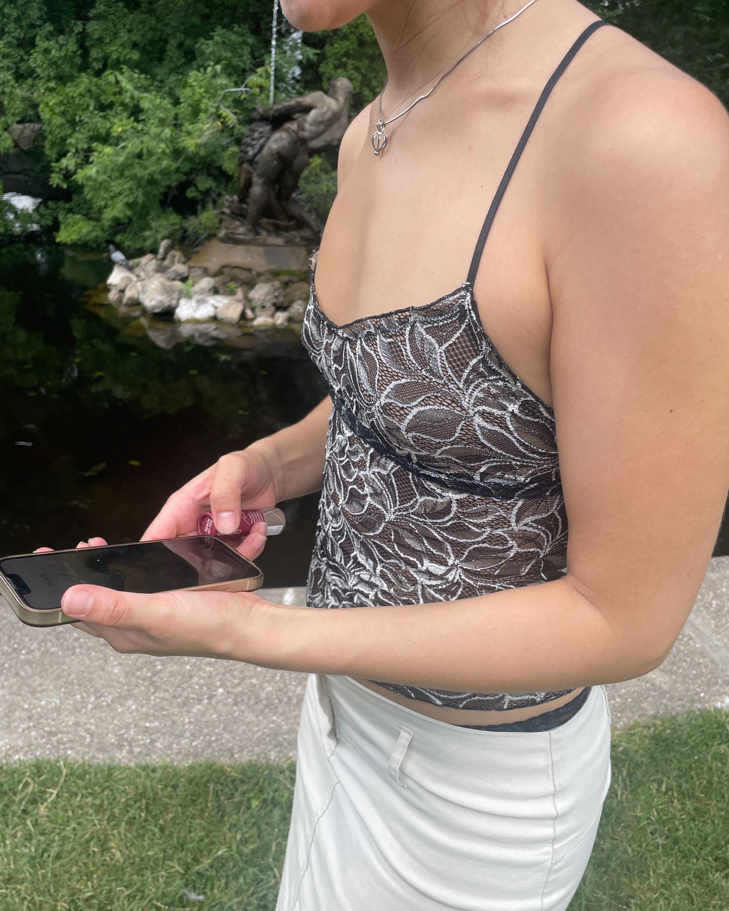 Summer Top dramatic lace