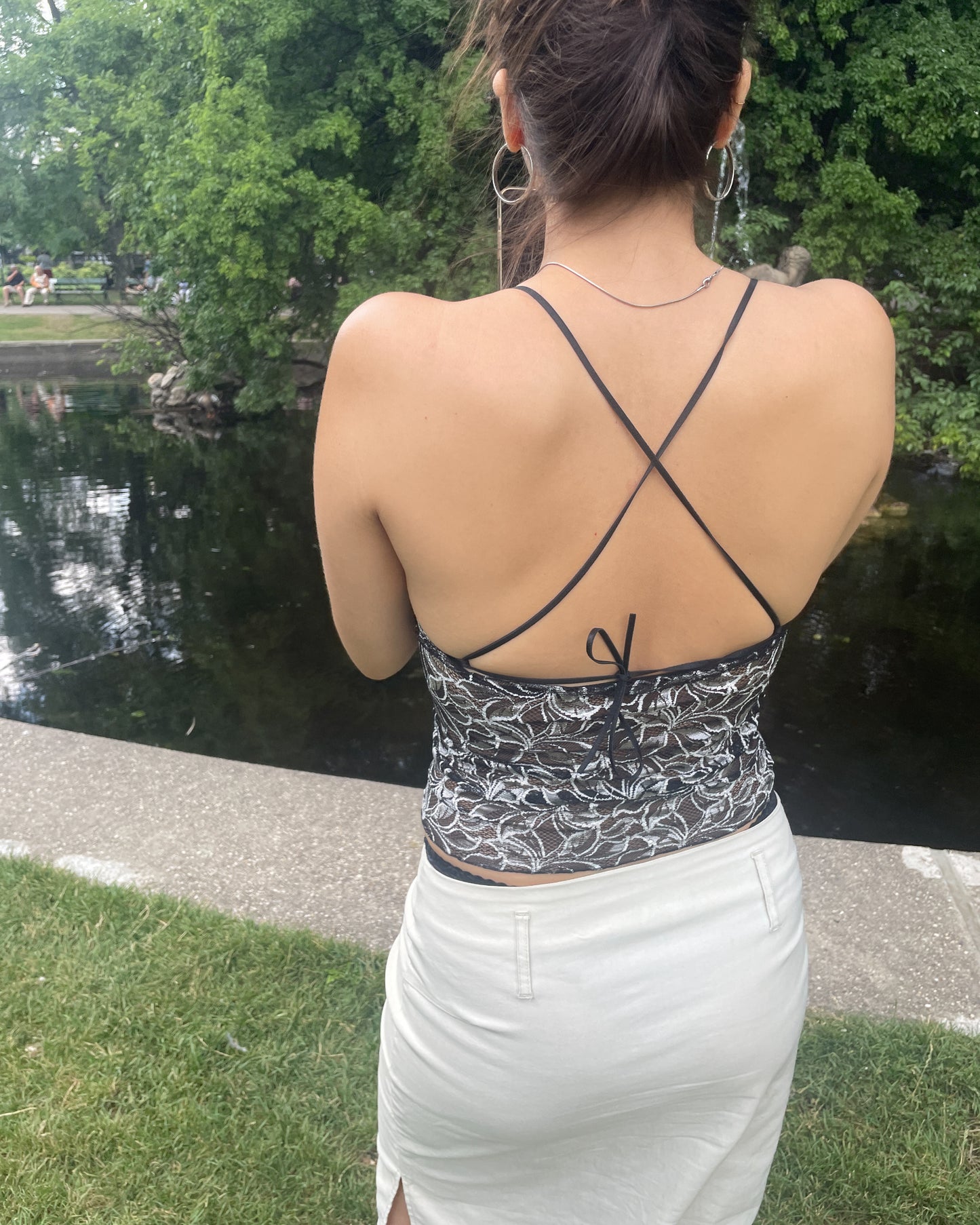Summer Top dramatic lace