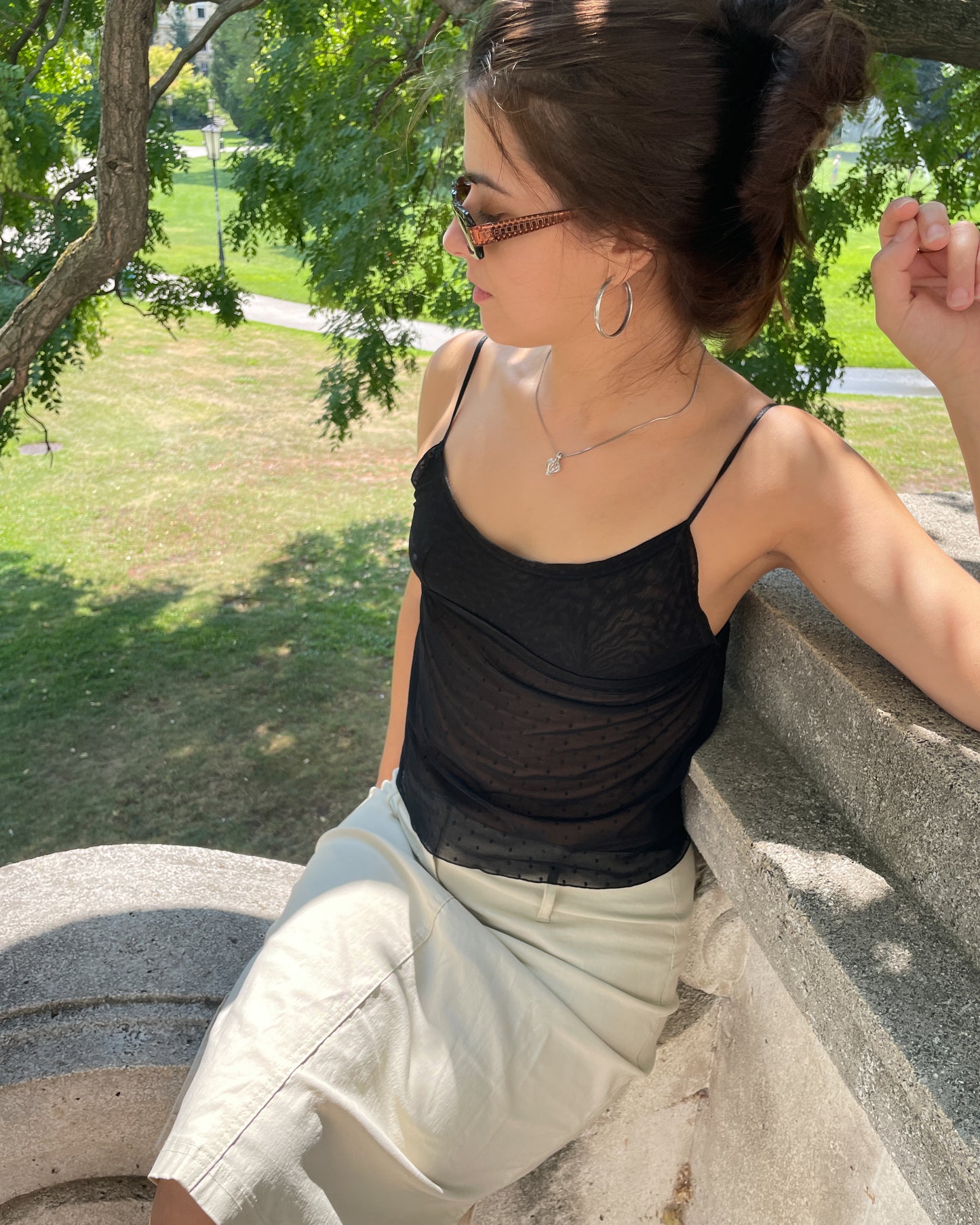 Summer Top tiny dots