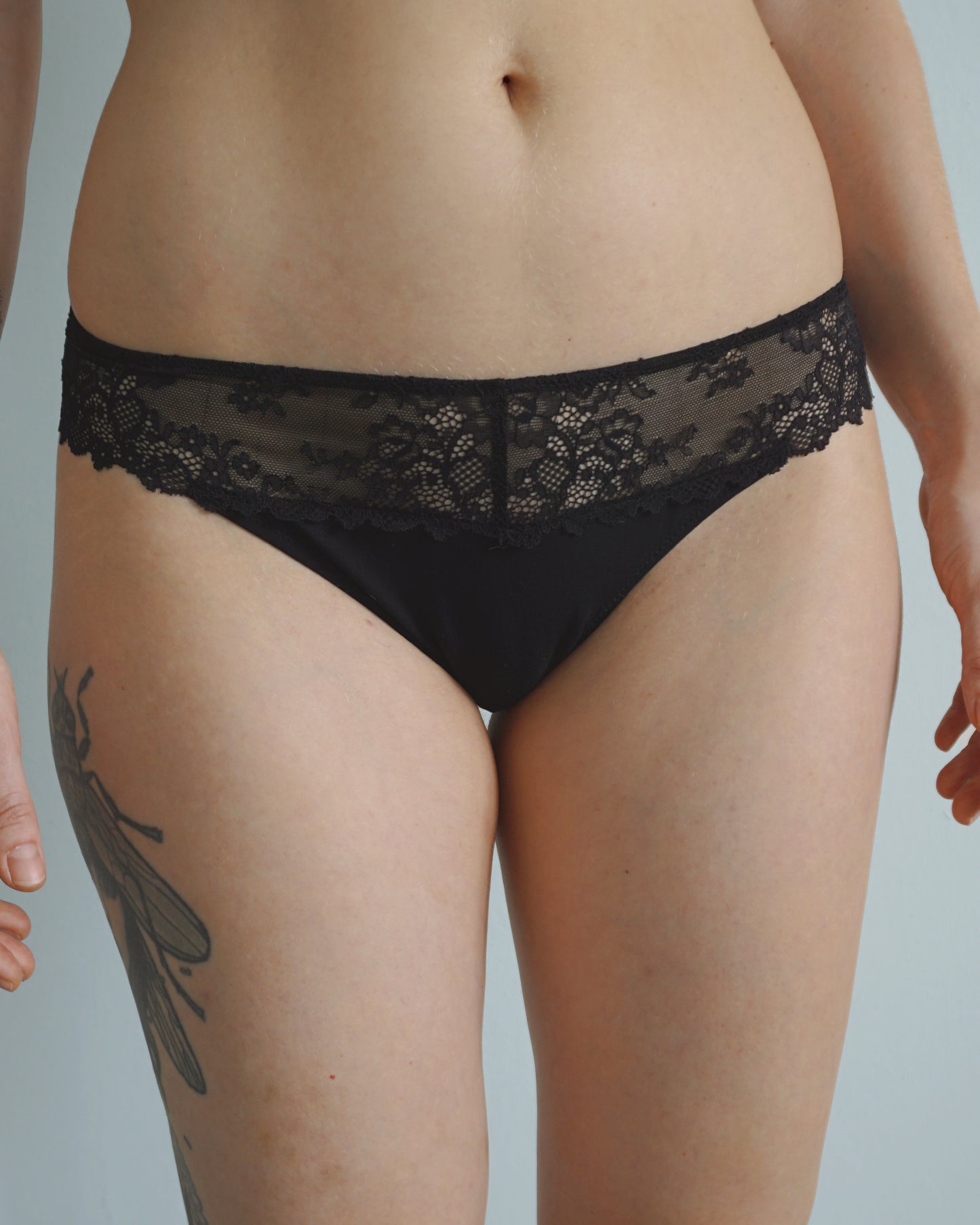 Support Lace Covered Panty black