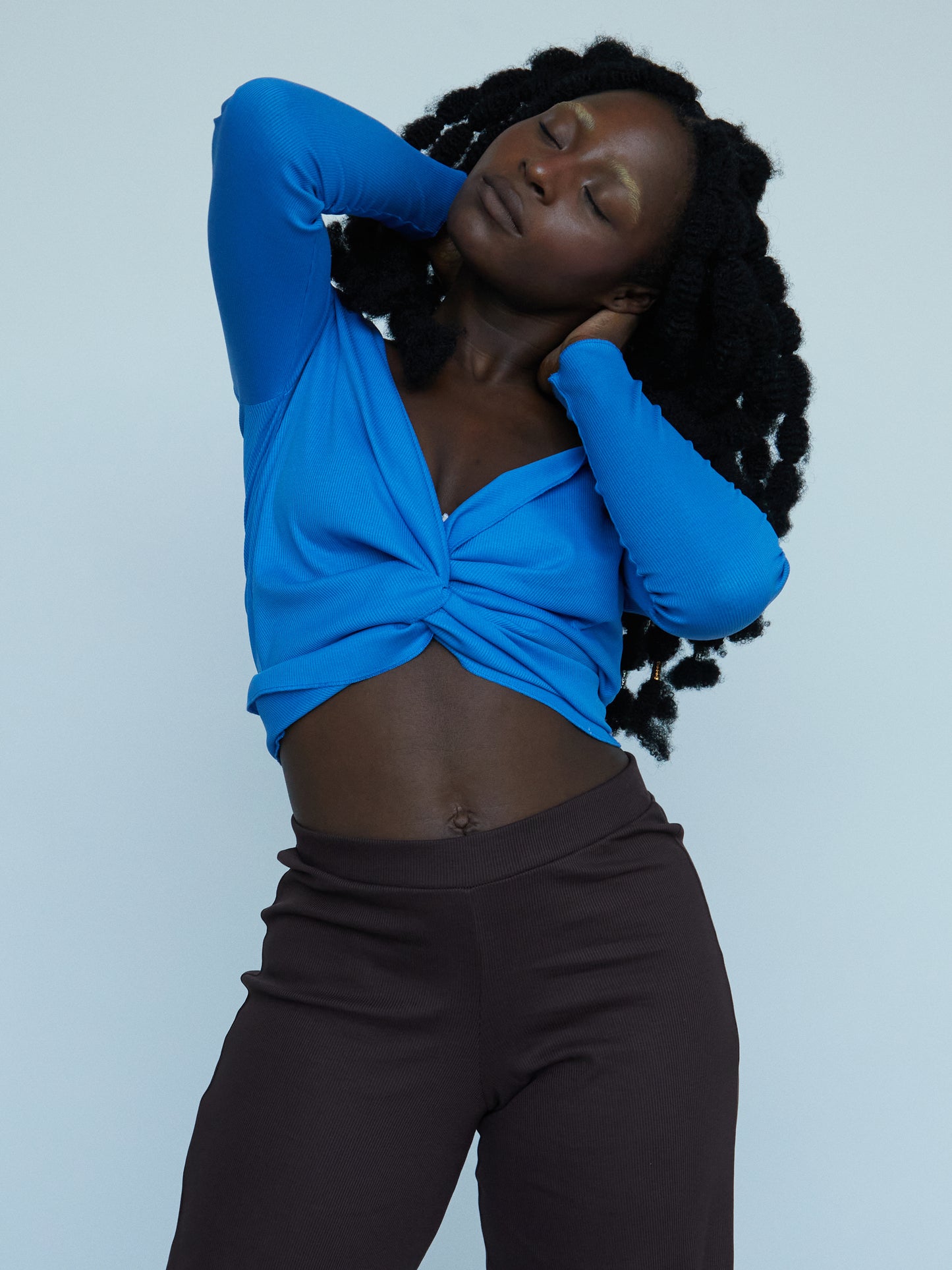 Wrap Top capri blue