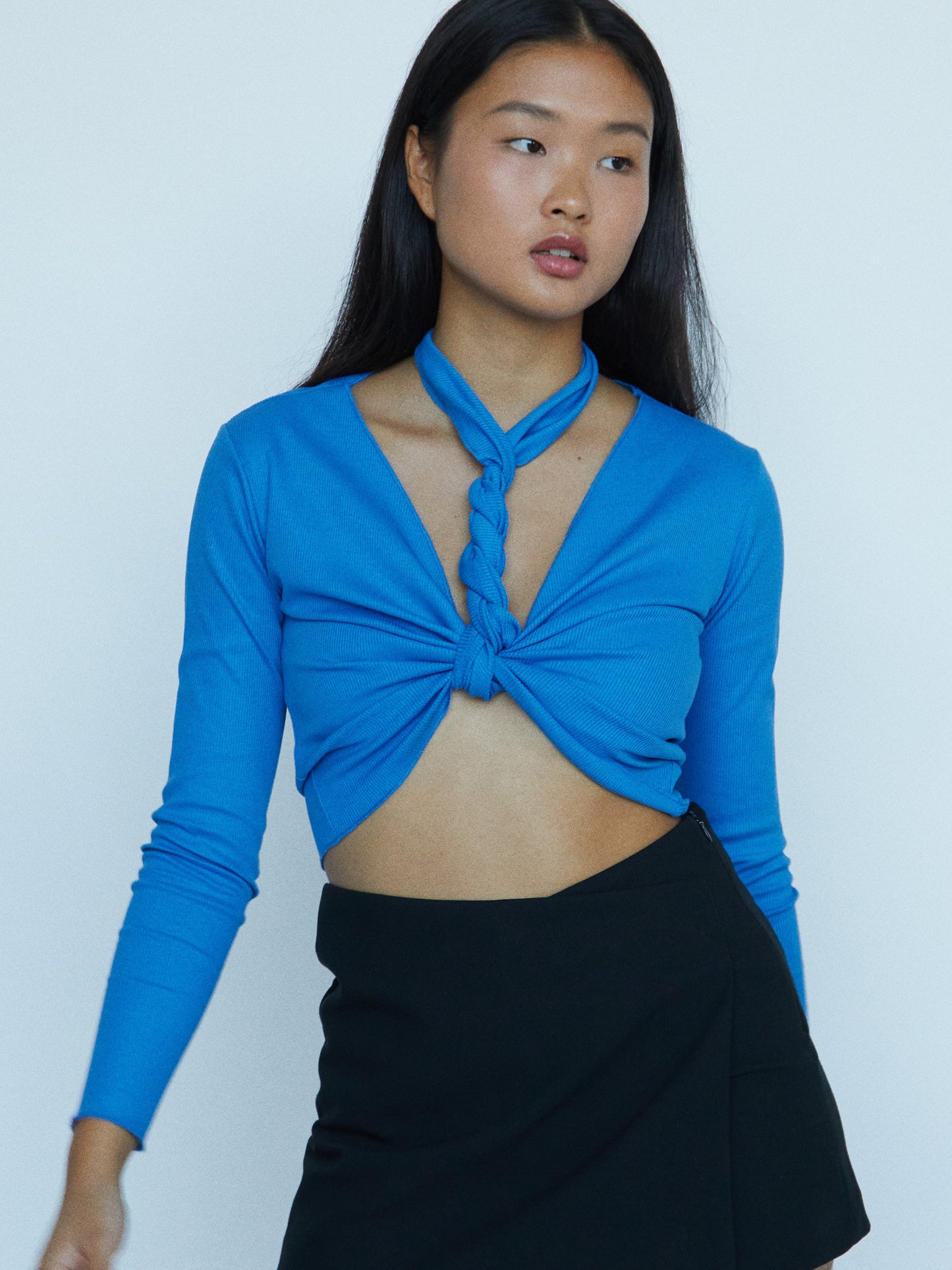 Wrap Top capri blue